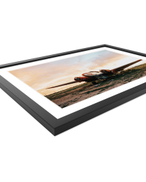 EYEfine Fine Art Print mit Passepartout Reinweiss - FAY10 und Bilderrahmen in schwarz