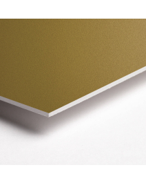 Passepartoutkarton GOLD10, Hellgold, Schnittkante WEISS, 1,4mm stark, 81x101 cm