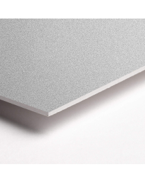 Passepartoutkarton SILBER10, Hellsilber, Schnittkante WEISS, 1,4mm stark, 81x101 cm