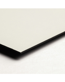 Passepartoutkarton WHITE 3297, Schnittkante SCHWARZ, 1,4 mm stark, 81x101 cm