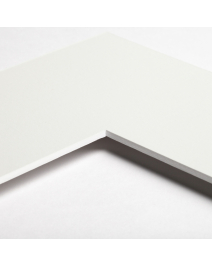 Standard-Passepartout WHITE3161-W14-Z001-Auswahl in Nebelweiß, einfarbig glatt