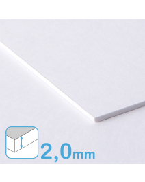 Conservation Board White - durchgängig weiß, alterungsbeständig 2,00mm stark, alle Standardgrößen