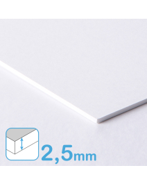 Conservation Board White - durchgängig weiß, alterungsbeständig 2,50mm stark, alle Standardgrößen