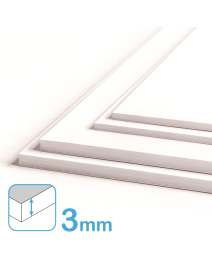 Leichtschaumplatte - weiß/weiß - extra glatt 3,00mm stark, alle Standardgrößen