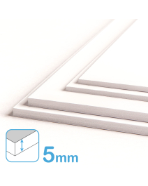 Leichtschaumplatte - weiß/weiß - extra glatt 5,00mm stark, alle Standardgrößen