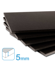 Leichtschaumplatte - schwarz/schwarz 5,00mm stark, alle Standardgrößen