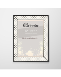 Urkundenrahmen Design "Black Heart"