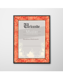 Urkundenrahmen Design "Red Marble"